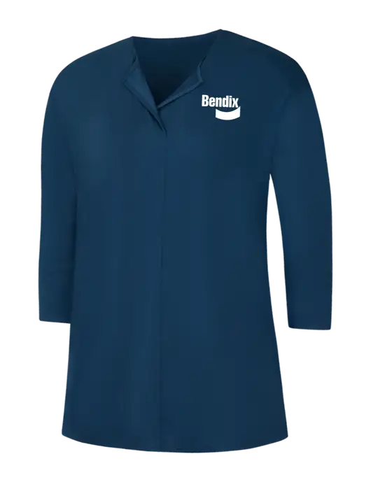 Dark Slate Blue Womens Concept 3/4 Sleeve Soft Split Neck Top w/Bendix Logo