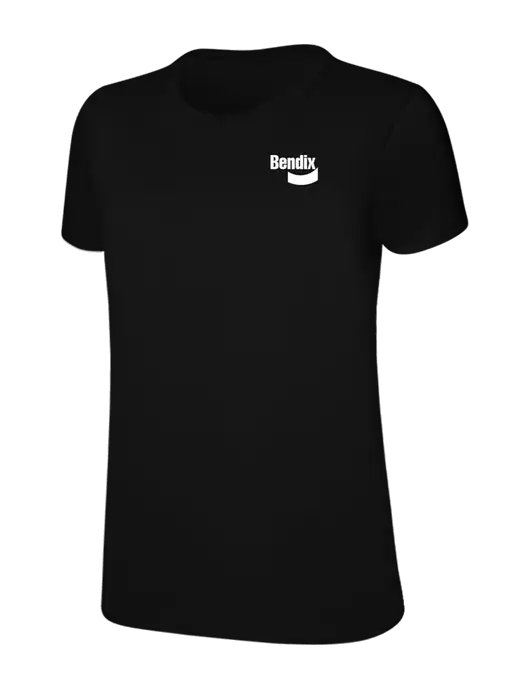 Womens Ring Spun Jet Black 4.5 oz T-Shirt w/Bendix Logo