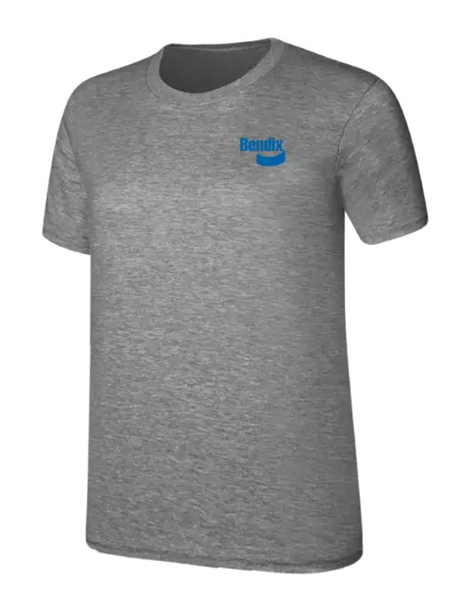 Womens Ring Spun Light Grey Heather 4.5 oz T-Shirt w/Bendix Logo