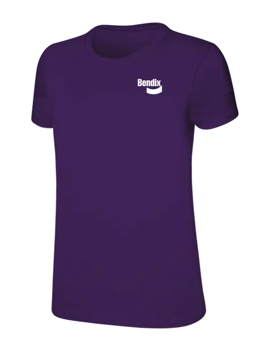 Womens Ring Spun Purple 4.5 oz T-Shirt w/Bendix Logo