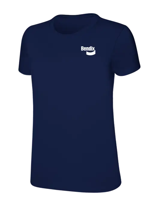 Womens Ring Spun Navy 4.5 oz T-Shirt w/Bendix Logo