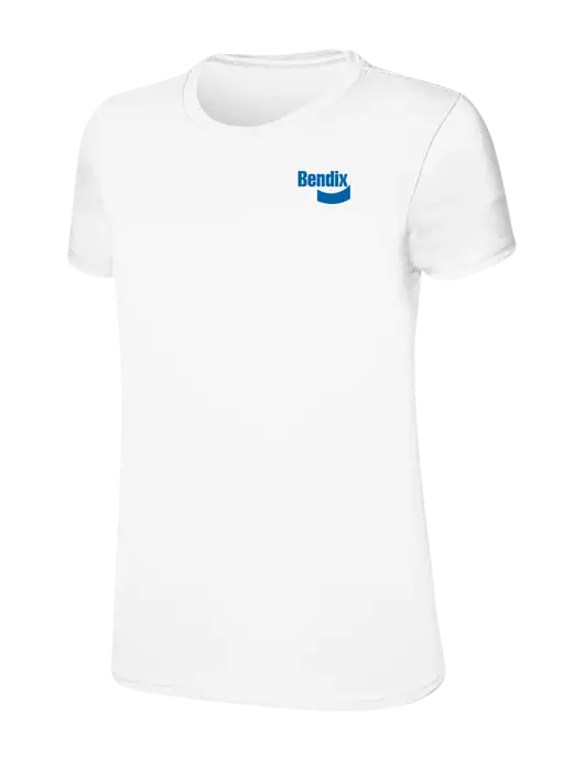 Womens Ring Spun White 4.5 oz T-Shirt w/Bendix Logo