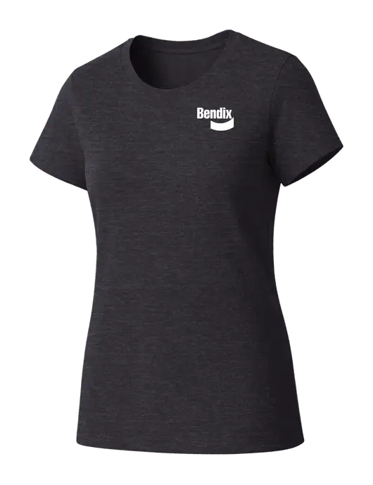 Womens Seriously Soft Heathered Charcoal T-Shirt w/Bendix Logo