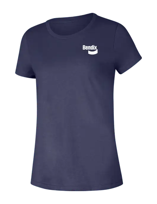 Womens Seriously Soft Heathered Navy T-Shirt w/Bendix Logo