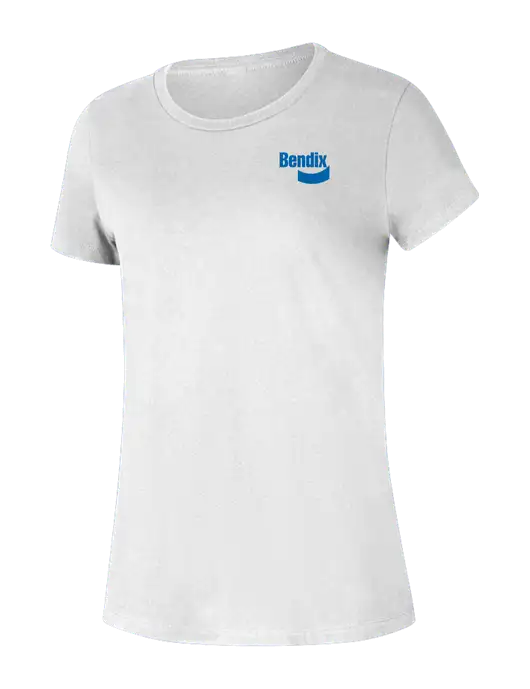 Womens Seriously Soft White T-Shirt w/Bendix Logo