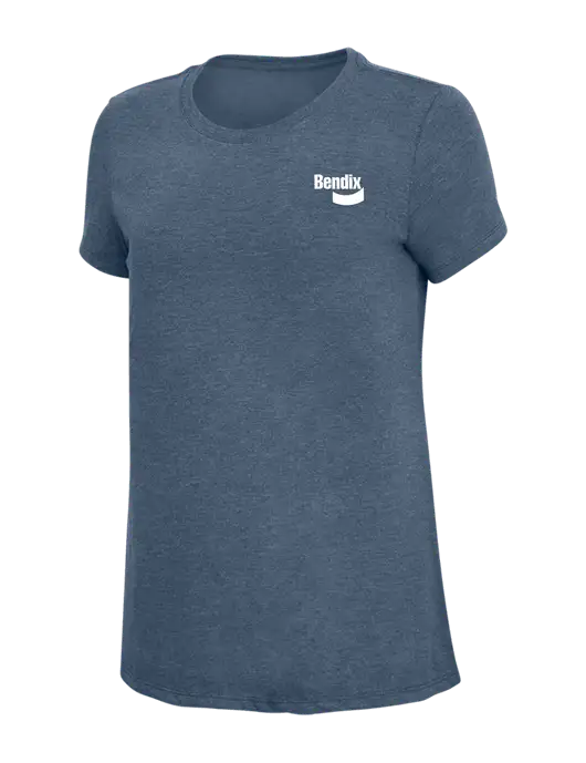 Womens Simply Soft Navy Frost 4.5oz  Poly/Combed Ring Spun Cotton T-Shirt w/Bendix Logo