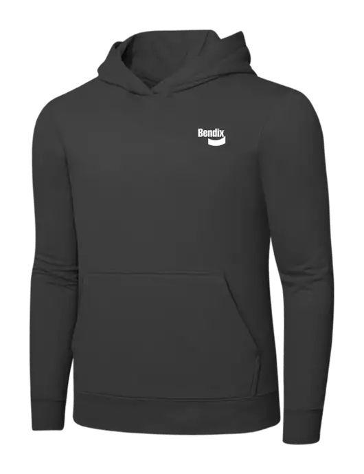 Charcoal 7.8 oz Ring Spun Hooded Sweatshirt w/Bendix Logo