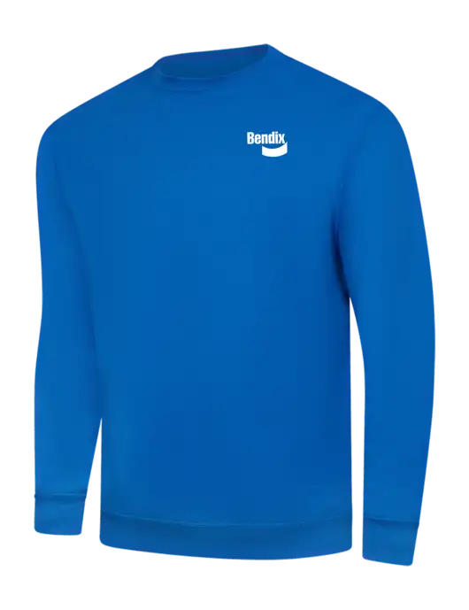 True Royal 9 oz 50/50 Cotton/Poly Ring Spun Crew Sweatshirt w/Bendix Logo