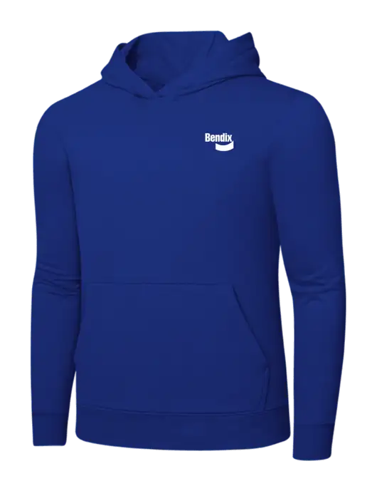 True Royal 7.8 oz Ring Spun Hooded Sweatshirt w/Bendix Logo