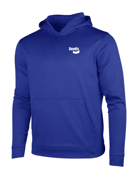 True Royal Sport-Wick Fleece Hooded Pullover w/Bendix Logo