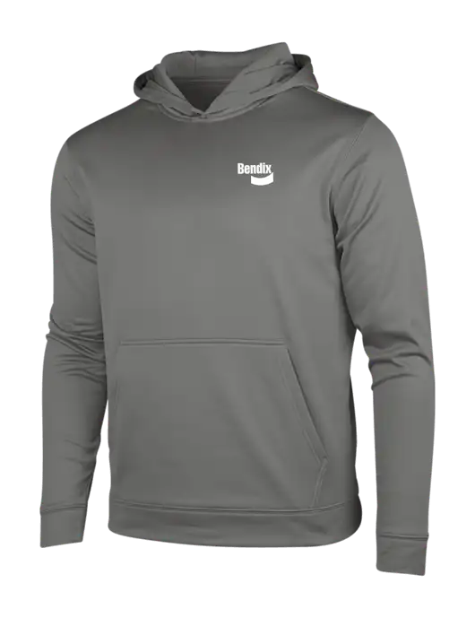 Dark Smoke Grey Sport-Wick Fleece Hooded Pullover w/Bendix Logo
