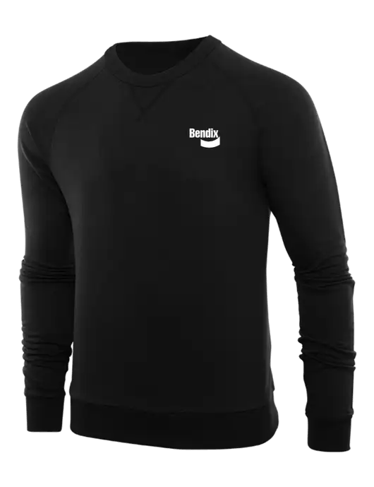 Allmade Deep Black Organic French Terry Crewneck Sweatshirt w/Bendix Logo