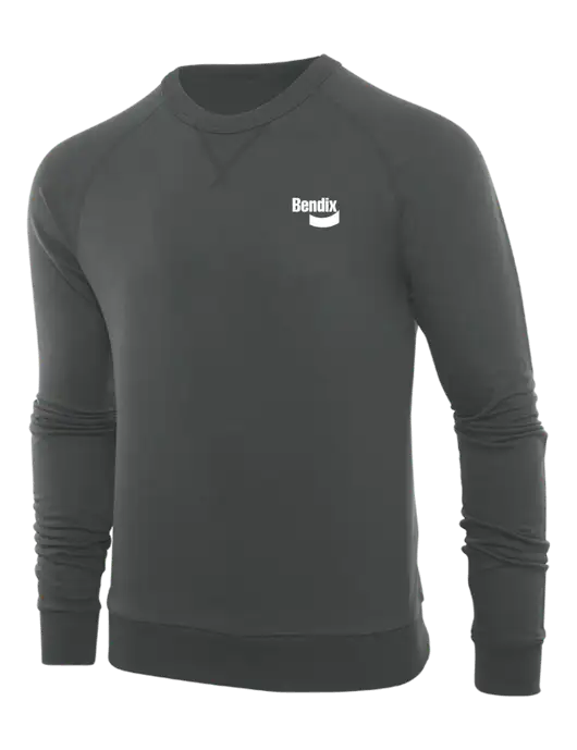 Allmade Charcoal Grey Organic French Terry Crewneck Sweatshirt w/Bendix Logo