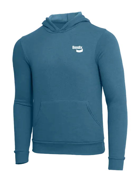 BELLA+CANVAS Heather Deep Teal Sponge Fleece Pullover Hoodie w/Bendix Logo