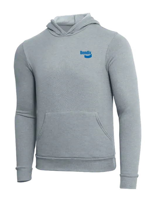 BELLA+CANVAS Light Grey Heather Sponge Fleece Pullover Hoodie w/Bendix Logo
