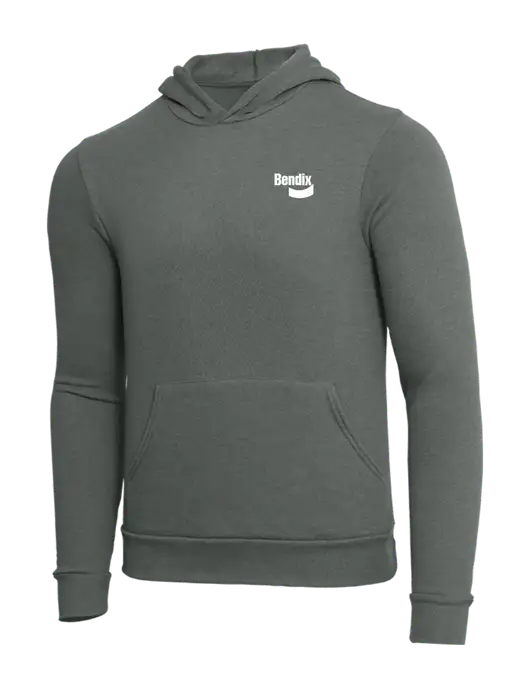 BELLA+CANVAS Heather Grey Sponge Fleece Pullover Hoodie w/Bendix Logo