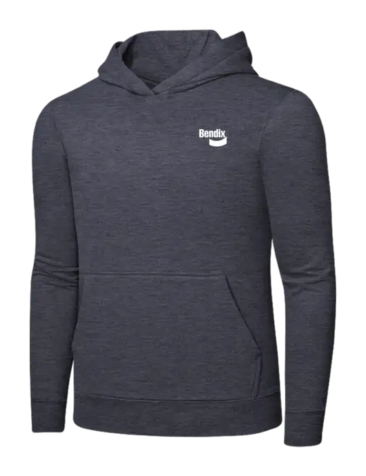 Heather Navy 7.8 oz Ring Spun Hooded Sweatshirt w/Bendix Logo