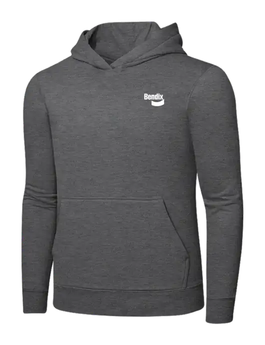 Graphite Heather 7.8. oz Ring Spun Hooded Sweatshirt w/Bendix Logo