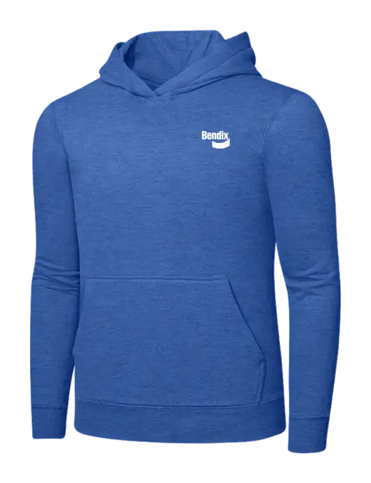 Heather Royal 7.8. oz Ring Spun Hooded Sweatshirt w/Bendix Logo