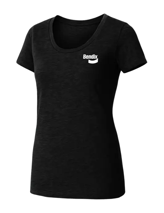 BELLA+CANVAS Womens Black Heather Triblend Short Sleeve Tee w/Bendix Logo