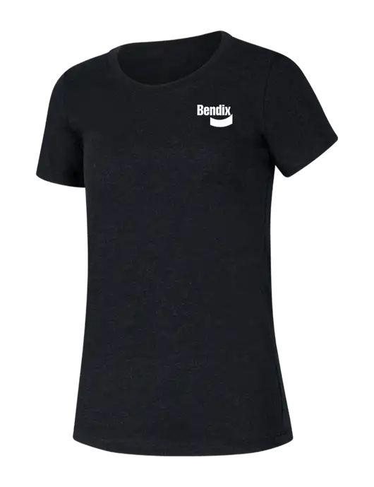 BELLA+CANVAS Womens Black Heather Triblend Short Sleeve Tee w/Bendix Logo