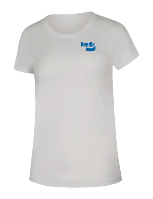 BELLA+CANVAS Womens White Triblend Short Sleeve Tee w/Bendix Logo