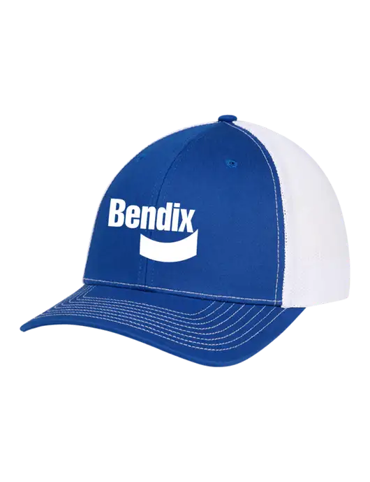 Richardson Adjustable Snapback Original 112 Trucker Cap Royal w/White Mesh w/Bendix Logo