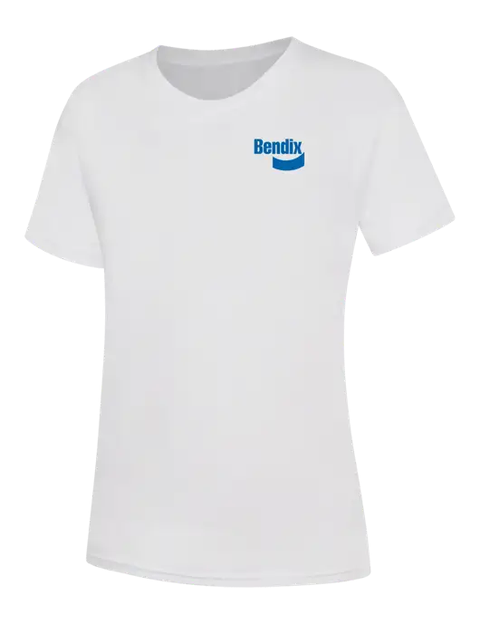 Womens White Core Blend Tee w/Bendix Logo
