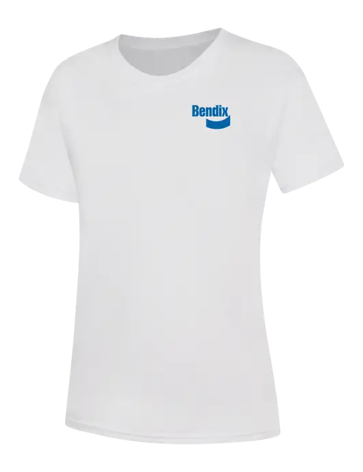 Womens White Core Blend Tee w/Bendix Logo