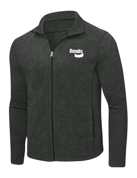 Charcoal Heather Microfleece Full-Zip Jacket w/Bendix Logo