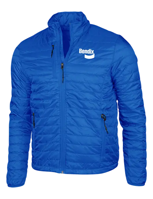Dark Royal Blue Puffy Packable Jacket w/Bendix Logo