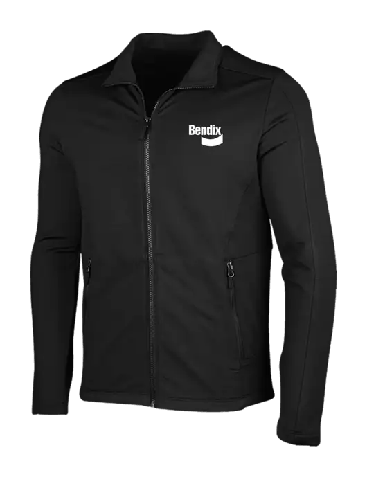 Deep Black Grid Fleece Jacket w/Bendix Logo