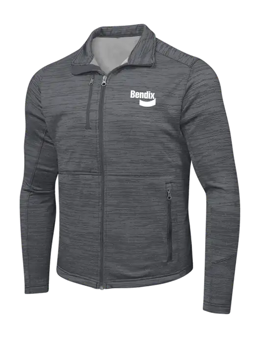 Medium Grey Digi Stripe Fleece Jacket w/Bendix Logo