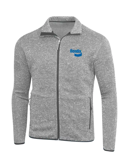 Grey Heather Sweater Fleece Jacket w/Bendix Logo