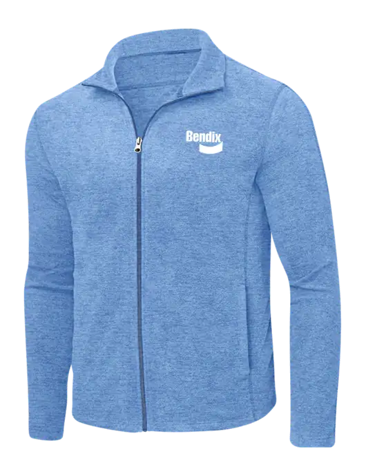 Light Royal Heather Microfleece Full-Zip Jacket w/Bendix Logo