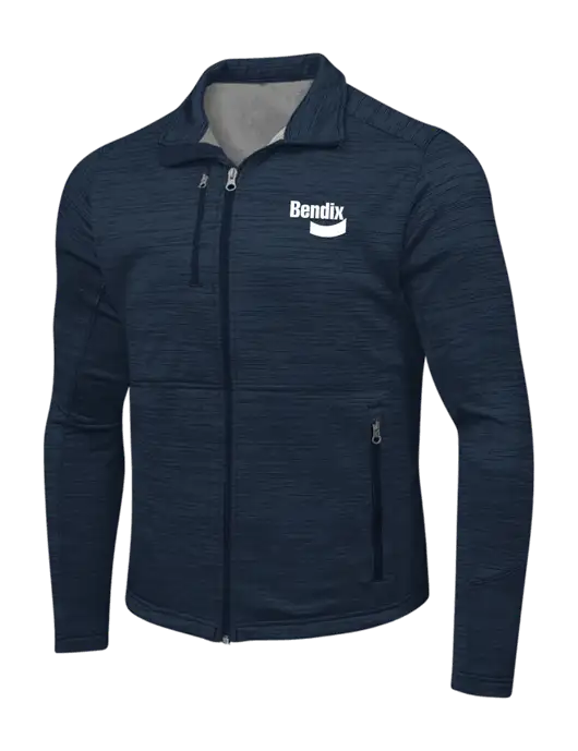 Navy Digi Stripe Fleece Jacket w/Bendix Logo
