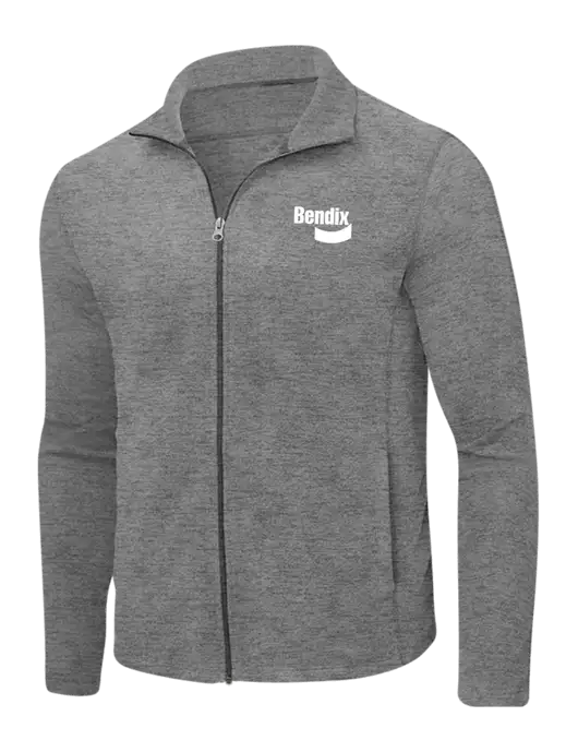 Medium Grey Heather Microfleece Full-Zip Jacket w/Bendix Logo