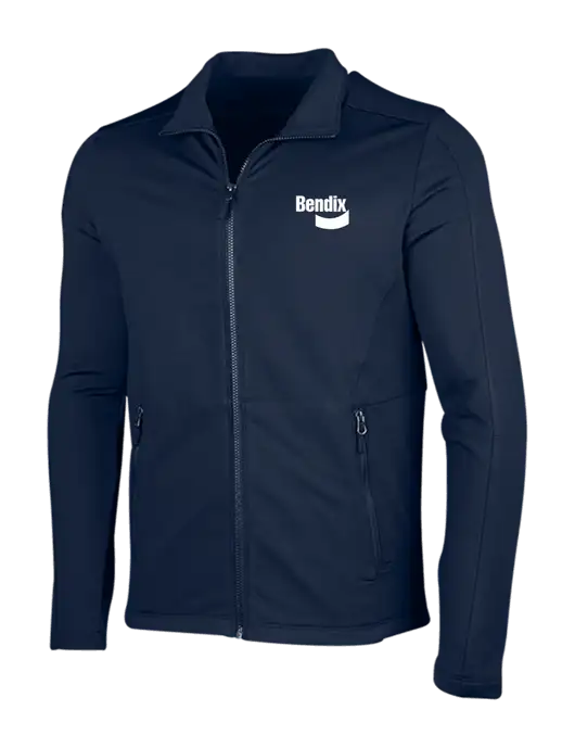 Navy Grid Fleece Jacket w/Bendix Logo