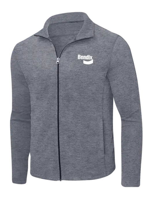 Light Navy Heather Microfleece Full-Zip Jacket w/Bendix Logo