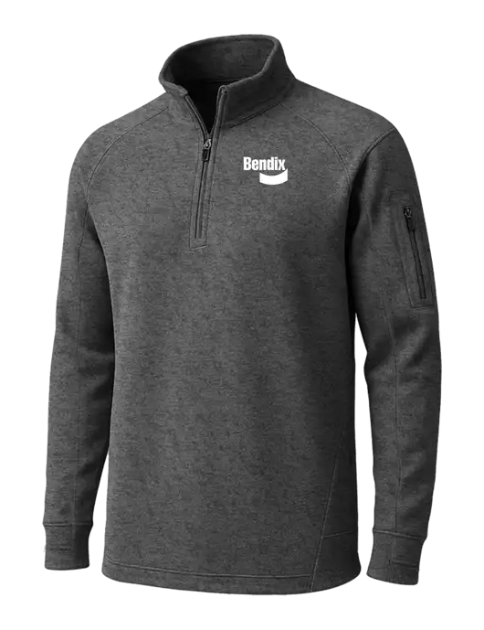 Graphite Heather Tech Fleece 1/4 Zip Pullover w/Bendix Logo
