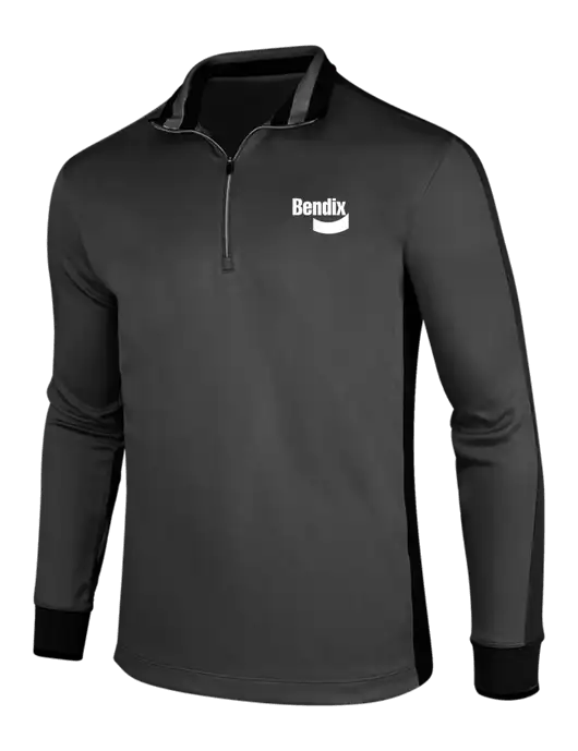 NIKE Anthracite Heather/Black Dry-Fit 1/2 Zip Cover-Up w/Bendix Logo