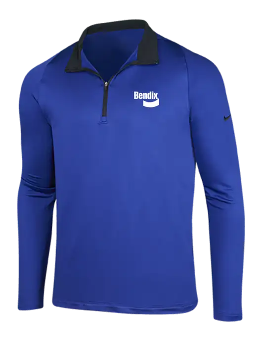 NIKE Deep Royal/Black Dry-Fit Stretch 1/2 Zip Cover-Up w/Bendix Logo