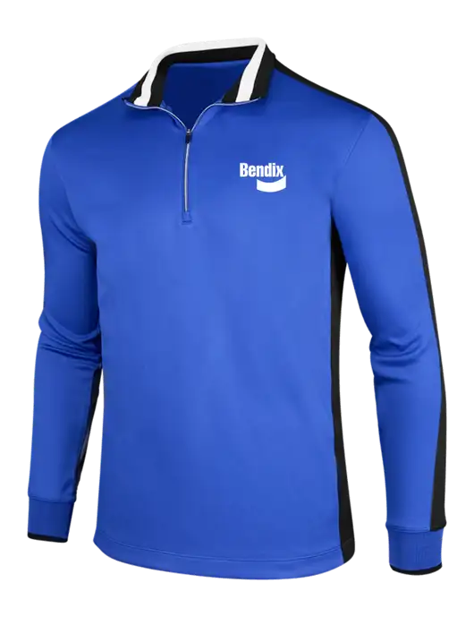 NIKE Game Royal/Black/White Dry-Fit 1/2 Zip Cover-Up w/Bendix Logo