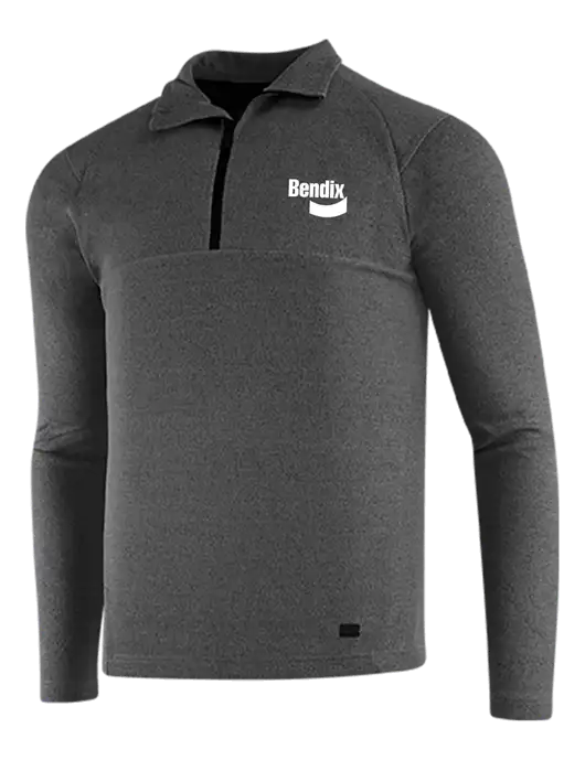 OGIO Dark Grey Heather Transition 1/4 Zip Pullover w/Bendix Logo
