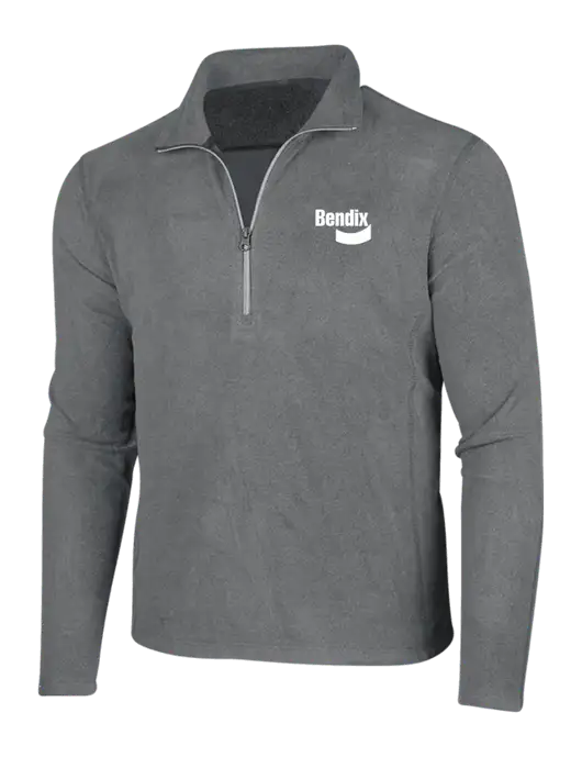Medium Grey Microfleece 1/2 Zip Pullover w/Bendix Logo