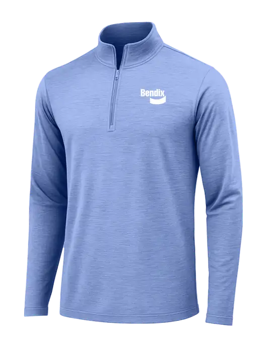 True Royal Heather Posicharge Tri-Blend Wicking 1/4 Zip Pullover w/Bendix Logo