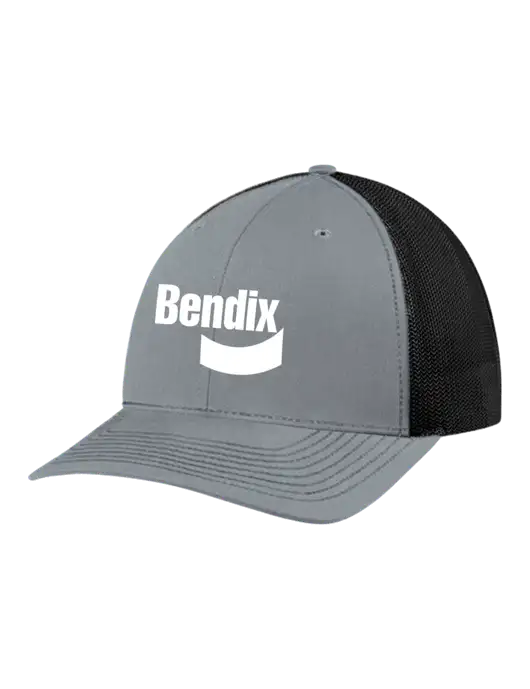 Richardson Adjustable Snapback Original 112 Trucker Cap Heather Grey w/Black Mesh w/Bendix Logo