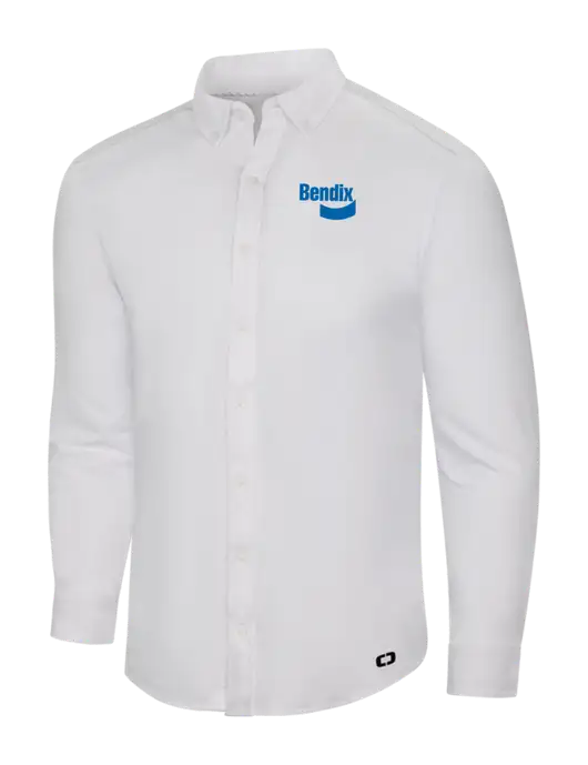 OGIO Bright White Modern Code Stretch Button-Up Shirt w/Bendix Logo
