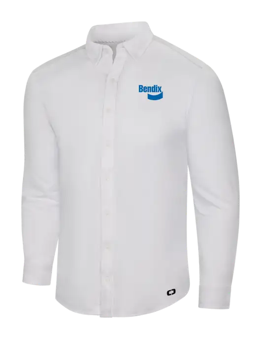 OGIO Bright White Modern Code Stretch Button-Up Shirt w/Bendix Logo