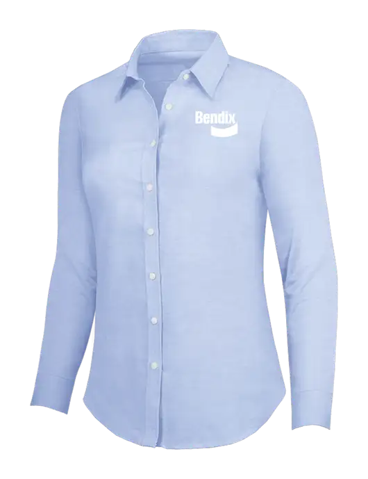 Light Blue Womens SuperPro Oxford Shirt w/Bendix Logo
